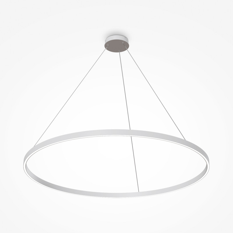 Подвесной светильник 120*120*127,5 см, LED, 80W, 3000К-4000К, Maytoni Rim MOD058PL-L65WK белый