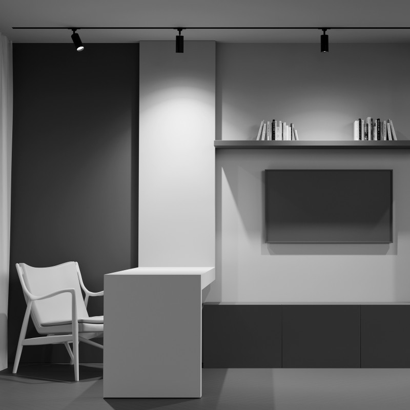 Трековый светильник трехфазный Maytoni Technical Focus TR028-3-GU10-B Черный
