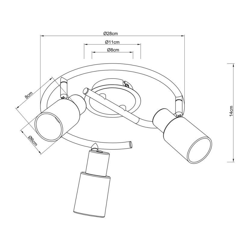 Спот A4510PL-3SS Arte Lamp, серебро матовое