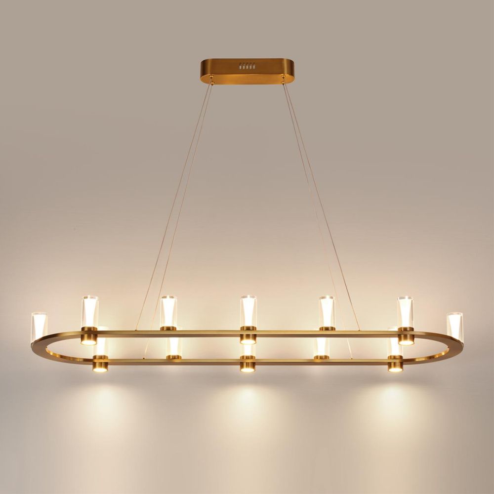 Подвесной светильник 120*85*200- см, 12*LED*69W, 3000K, Odeon Light Defance 7144/65L, бронзовый