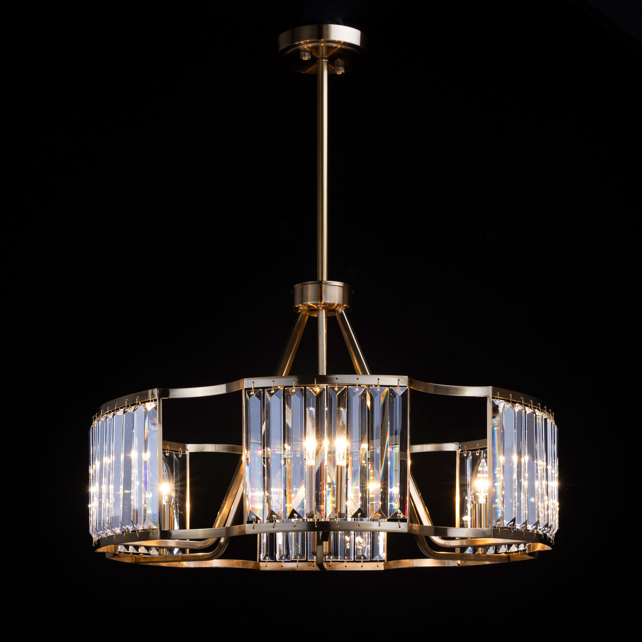 Люстра 62*70 см, 6*E14 бронза/прозрачный MW-Light Илвита 624010806