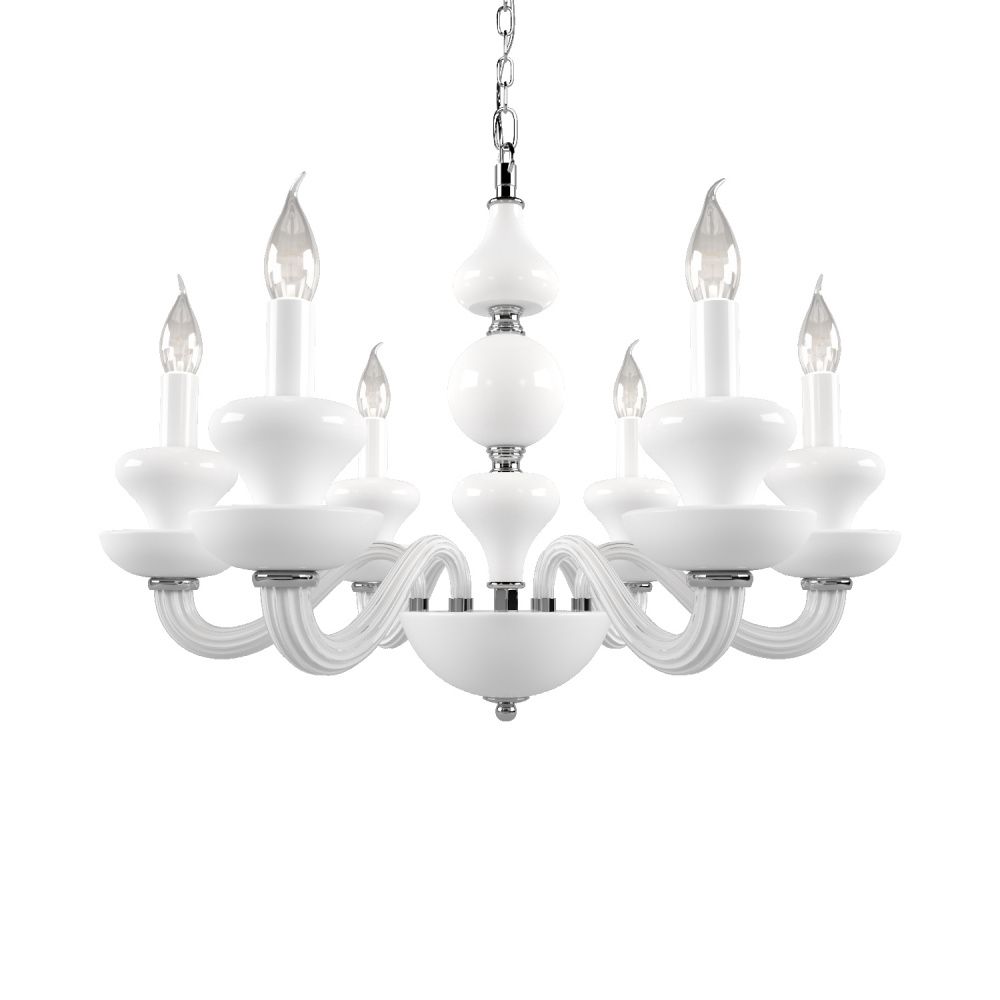 Подвесная люстра Newport 1906/S white, белый, d-65см