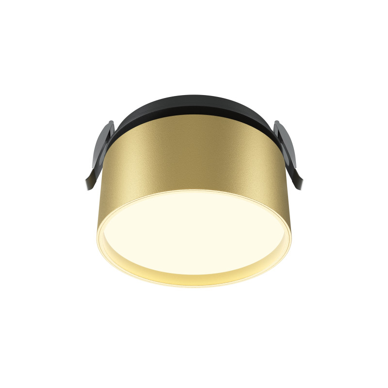 Встраиваемый светильник 8,5*8,5*6,6 см, LED, 12W, 3000К, Maytoni Technical ONDA DL024-12W3K-BMG золото матовое