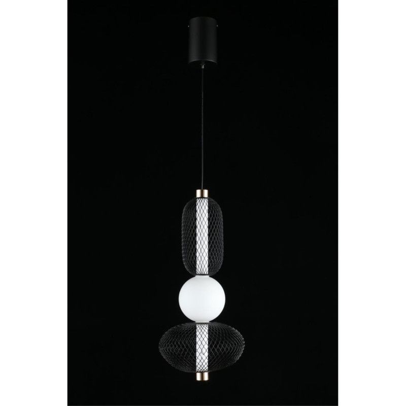 Подвесной светильник 22*70-160 см, 1*LED, 13W, 3000K, Aployt Nikusia APL.658.06.13, черный