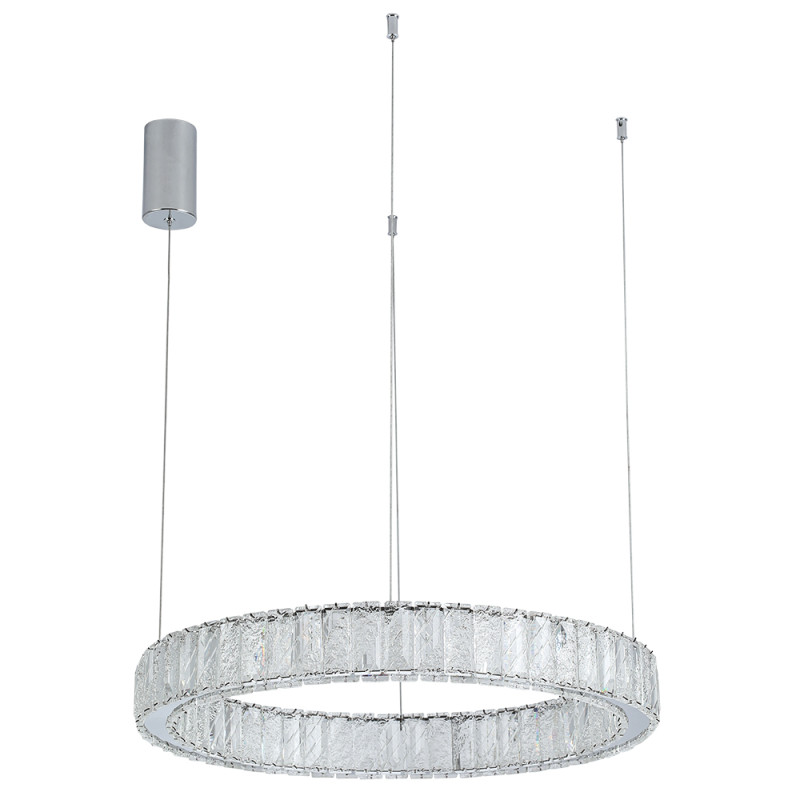 Светильник подвесной 140*60*8 см, 1 LED*28W, 4000 К, Divinare Barbara 1137/02 SP-28, Хром