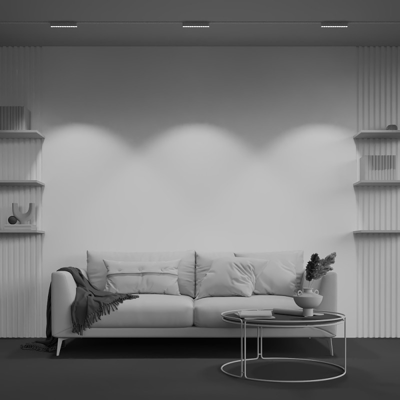 Трековый светильник 2,6*22,2*2,9 см, LED 12W, 3000К, Белый Maytoni Points TR082-1-12W3K-M-W