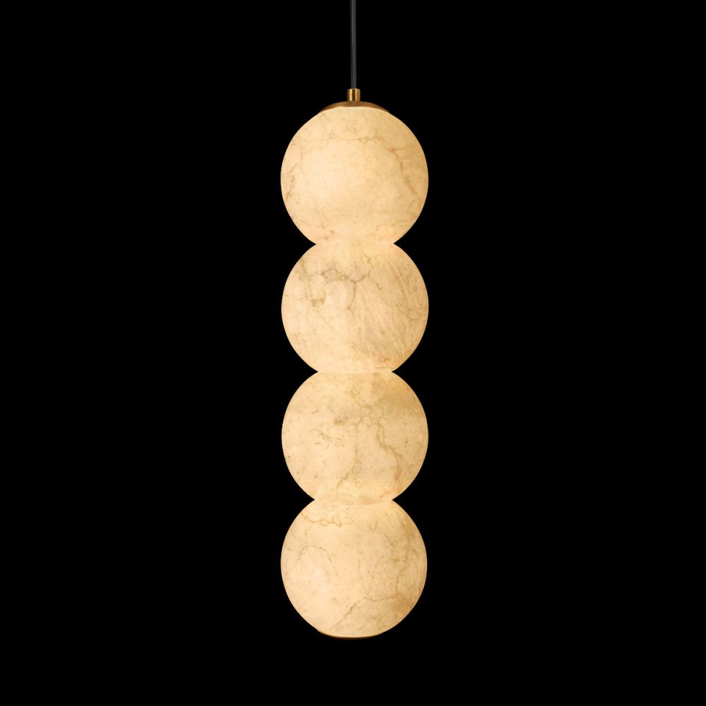 Подвесной светильник 12 см, 20W, 3000K, Loft IT Beads 10530/4P, бронза-мрамор