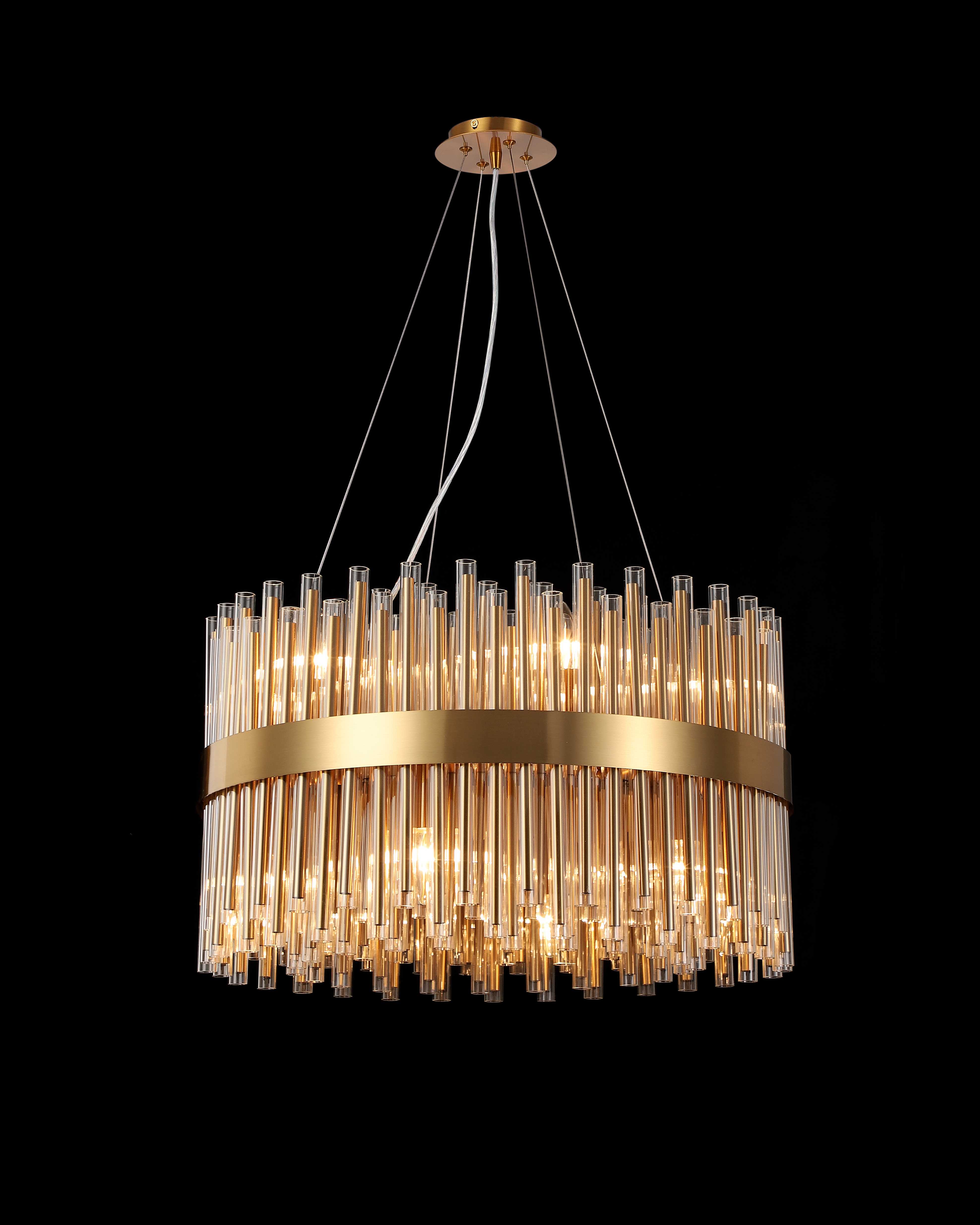 Люстра  600*350, 12*E14, 40W NewRgy Cristallo F13-ф600 GOLD BRONZE, Золото