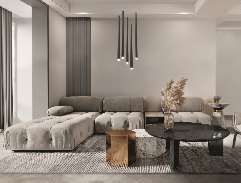 Подвесной светильник 32*32*369,3 см, LED, 31W, 3000К-4000К, Maytoni cascade MOD132PL-L30BK черный