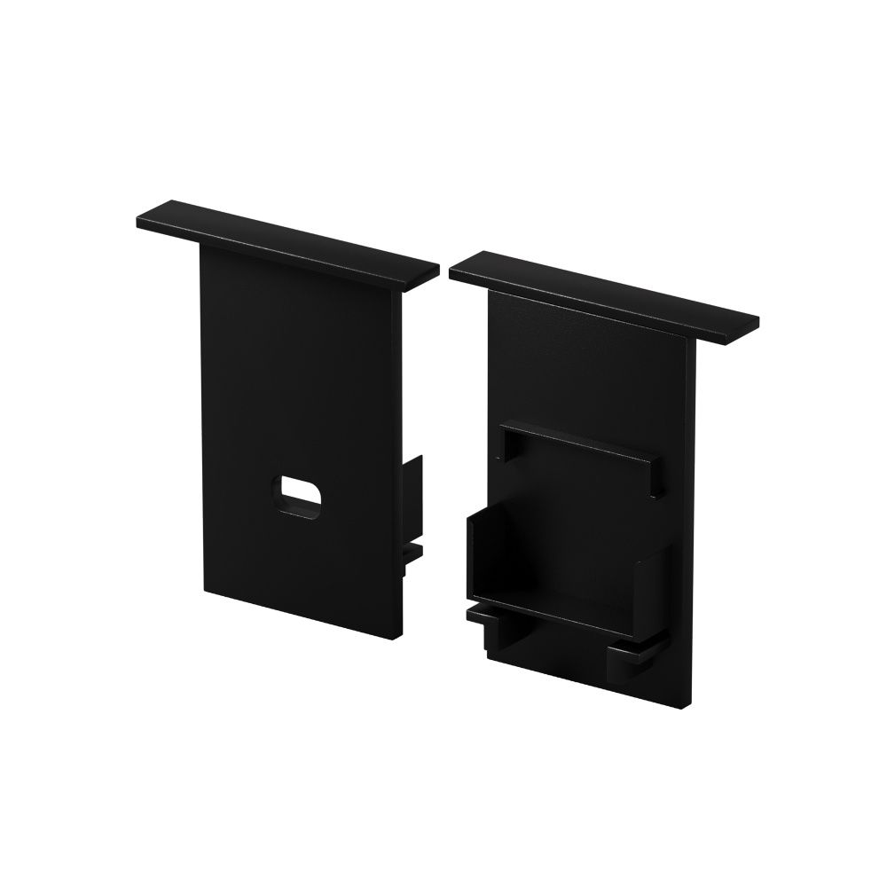 Комплект заглушек (для профиля 35×42) 2 шт., ALM-3542-B-EC 642054, 1*3*4 см, Maytoni Led Strip 642054, Черный