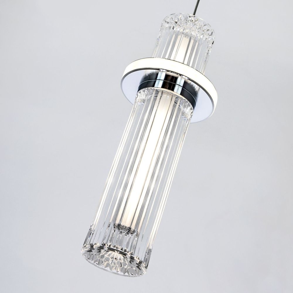 Подвесной светильник 21*21*105 см, LED 35W, 4000K, Хром MODELUX ML.3316.3