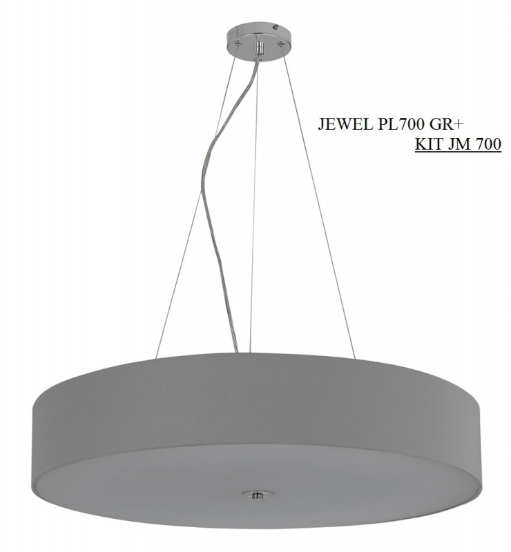 Светильник потолочный 70 см, Crystal Lux JEWEL PL700 GR Хром