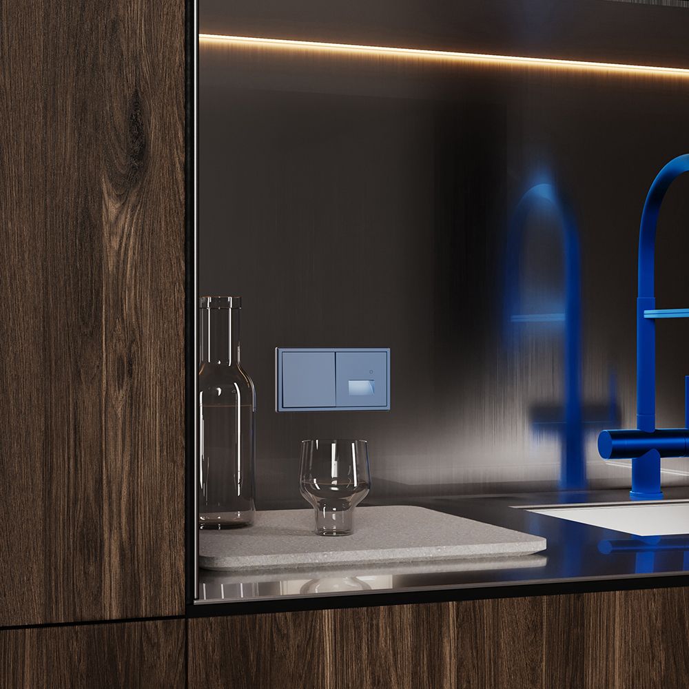 Накладка для подсветки светодиодной с датчиком, S70, деним Voltum VLS002415