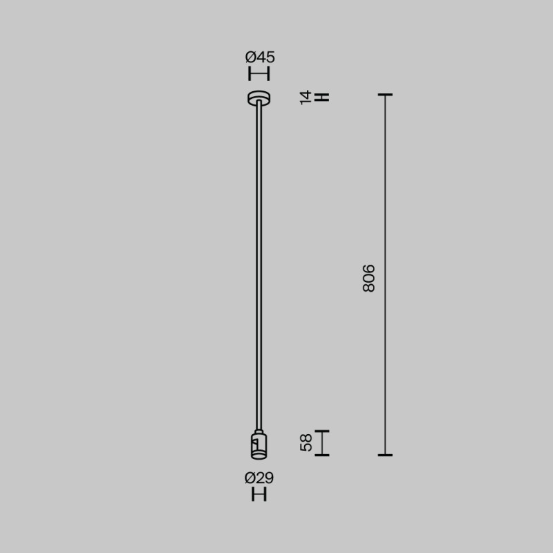 Стойка 2,9*2,9*80,6 см, Maytoni Technical Magnetic trаck system Flarity латунь TRA159C-SL1-BS латунный