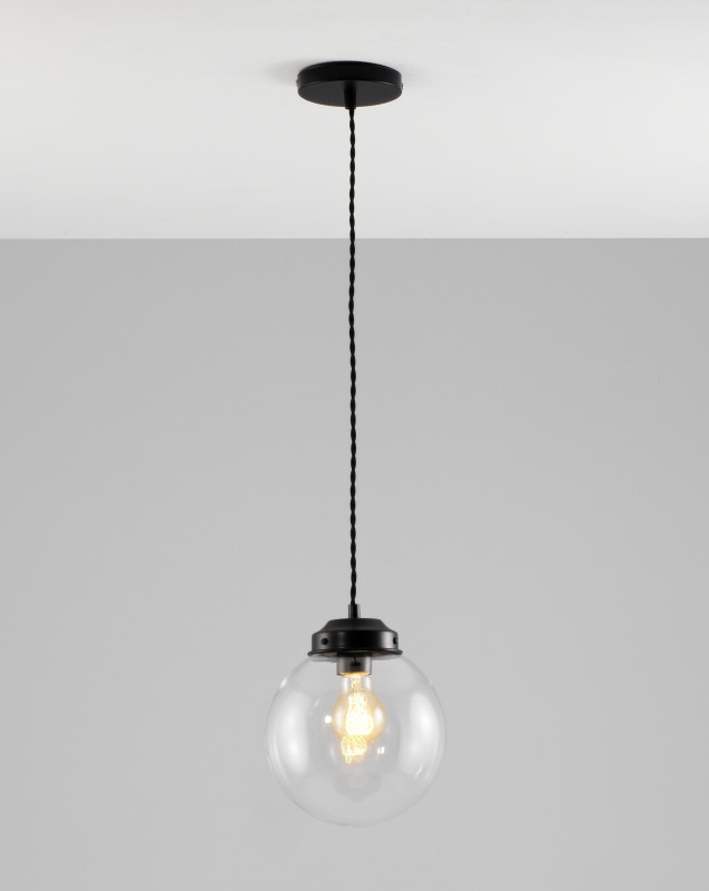 Подвесной светильник 20 см, E27 60 W, Moderli Graphic V1670-1P Черный