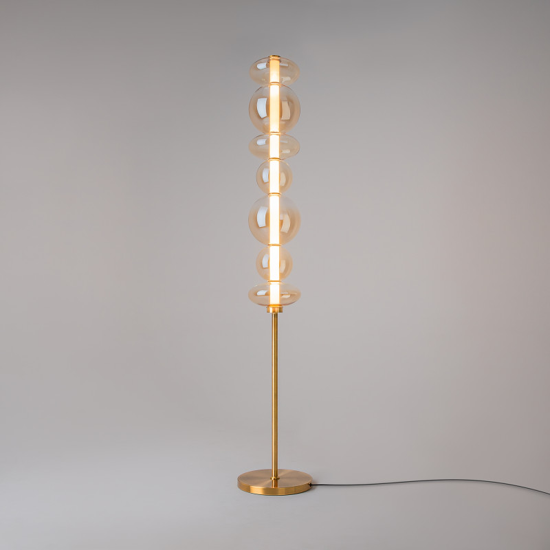 Торшер 28*163 см, LED, 40W, 3000К, Maytoni Futuro MOD307FL-L40BS3K латунный