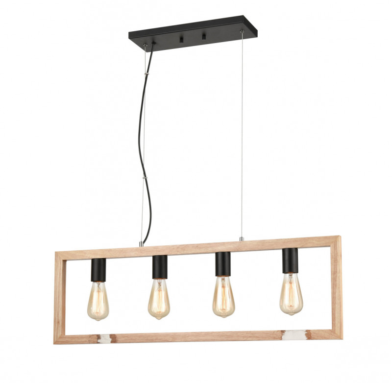 Подвесной светильник 12*85*152 см, 4*E27 черный Vele Luce Copeland VL6222P14