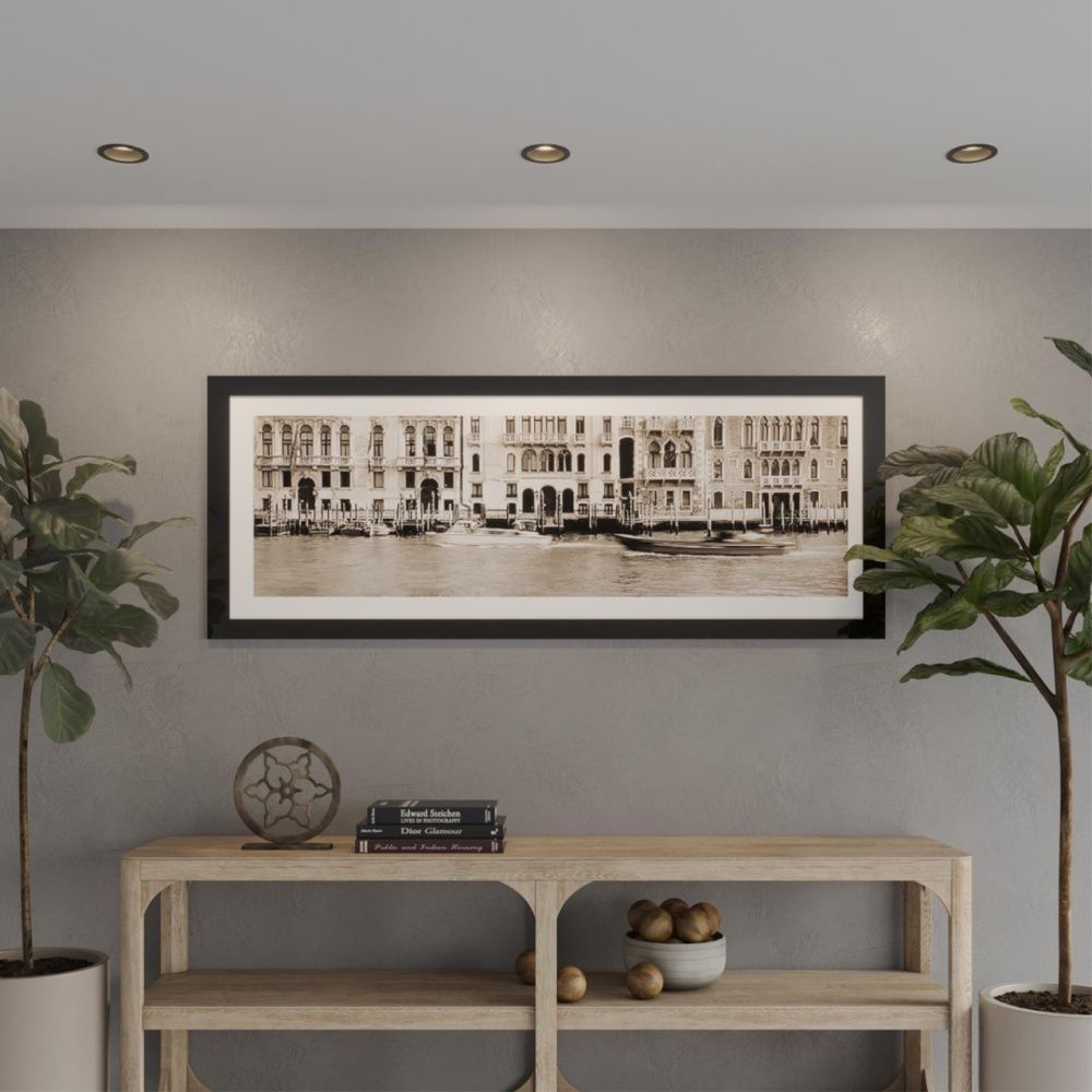 Светильник встраиваемый 12*12*3 см, вр 10,5 см, 1*GX53*12W, Novotech Gemini 371004, черный