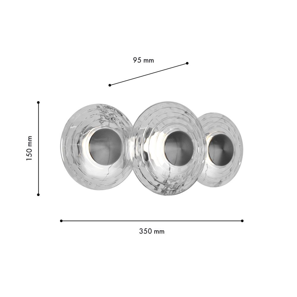 Бра 35*15 см, 3*LED, 18W, 4000K, Favourite Claros 4643-3W, матовый никель