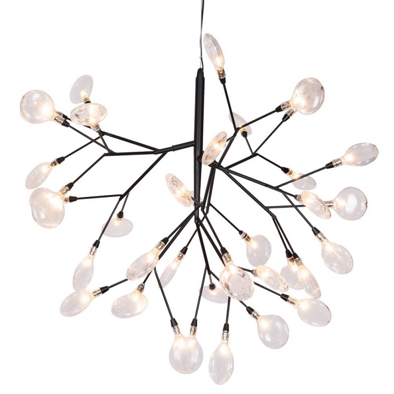 Светильник подвесной 72 см, Crystal Lux EVITA SP36 BLACK/TRANSPARENT Черный