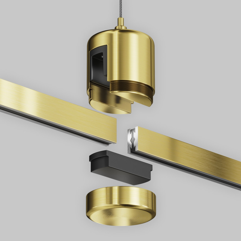 Подвес тросовый с прямым коннектором питания Maytoni Flarity TRA157SW-IPC1-BS, латунь