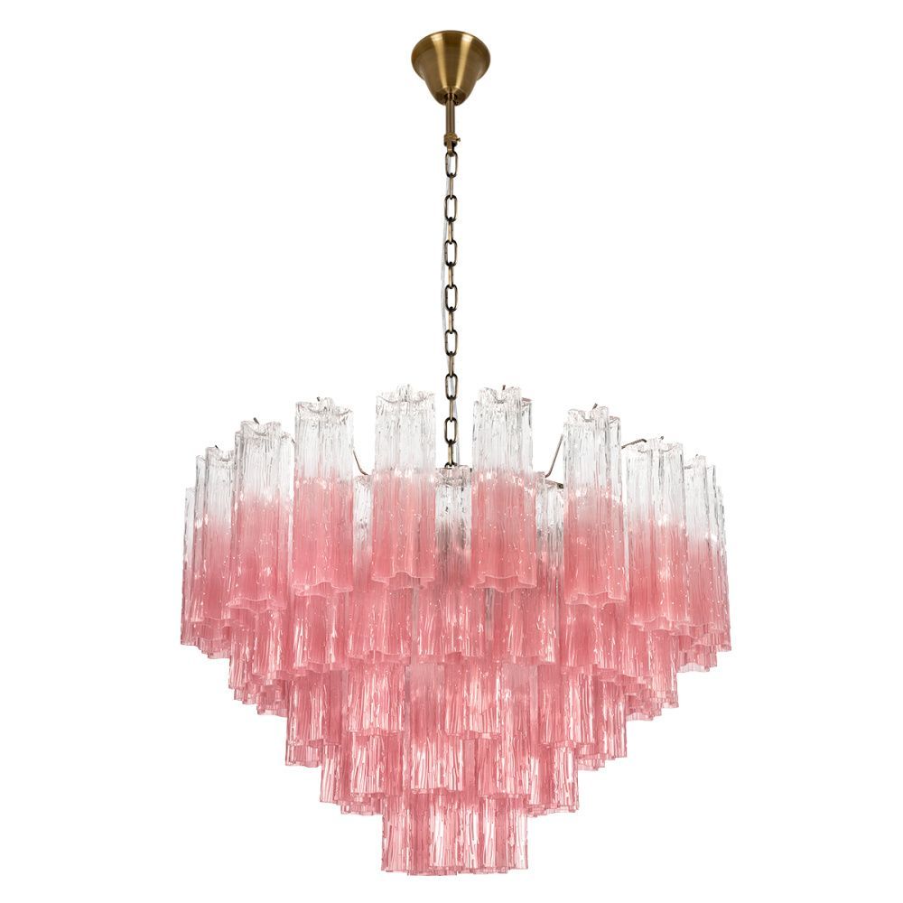 Подвесные светильники 80 см, Loft IT Murano 10580/800 Clear pink, бронза