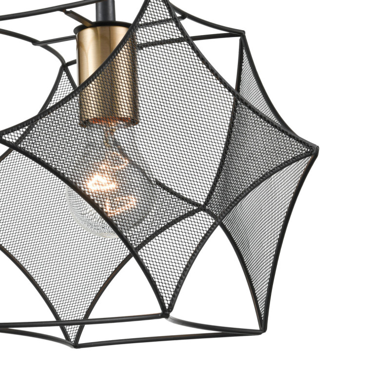 Подвесной светильник  20*145 см, 1*E27 черный, золото Vele Luce Spark VL6352P01