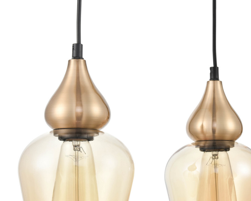 Подвесной светильник 15*64*146 см, 3*E27 черный, латунь Vele Luce Simone VL5564P13