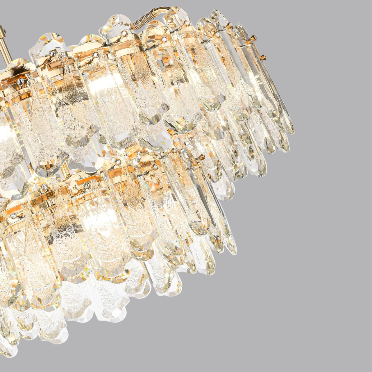 Люстра 80*80*163 см, E14 22*22*40W,  К, Odeon Light Bullon 5069/22, золото/прозрачный