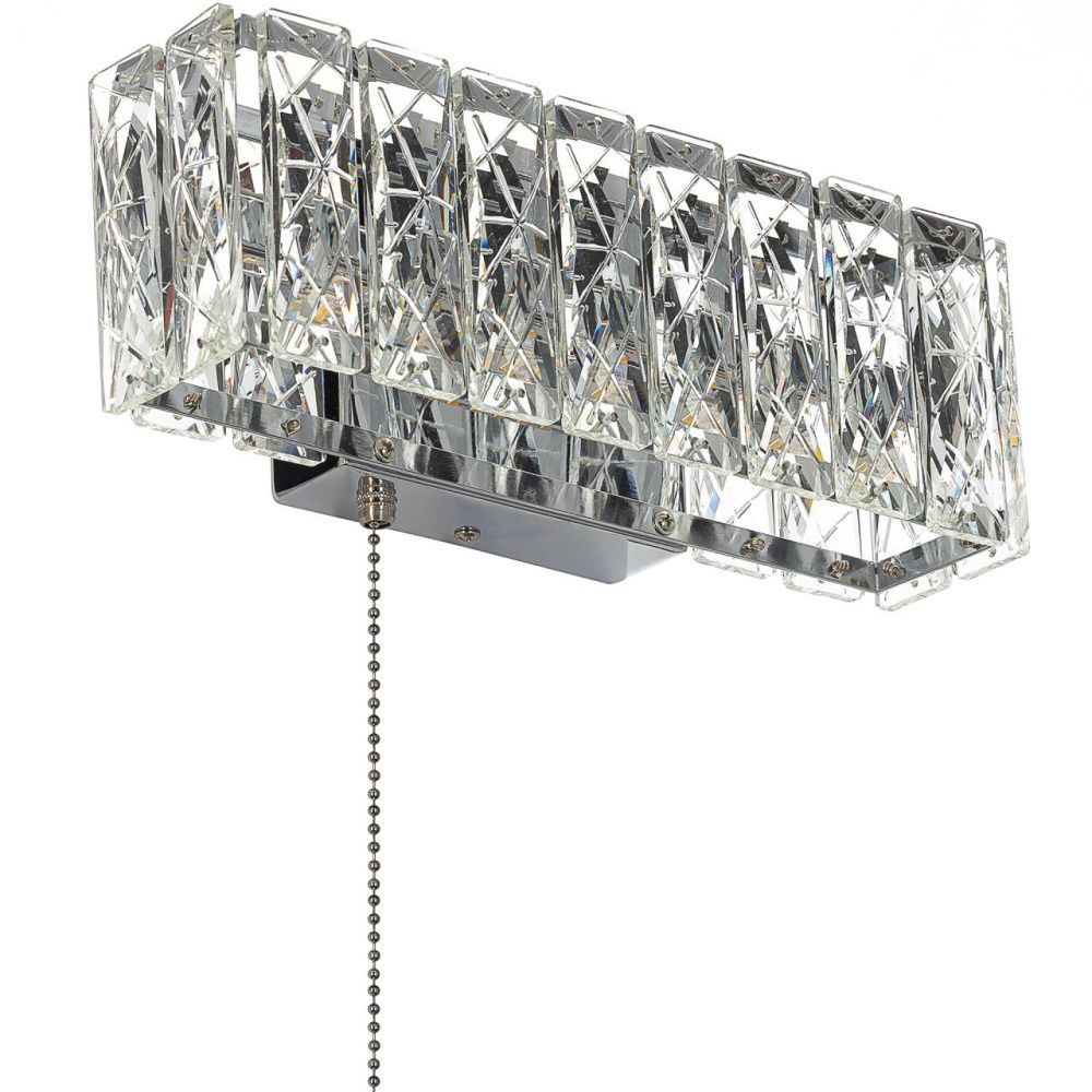 Настенный светильник 30 см, 6W, 3000K, Citilux Palant CL325312, хром