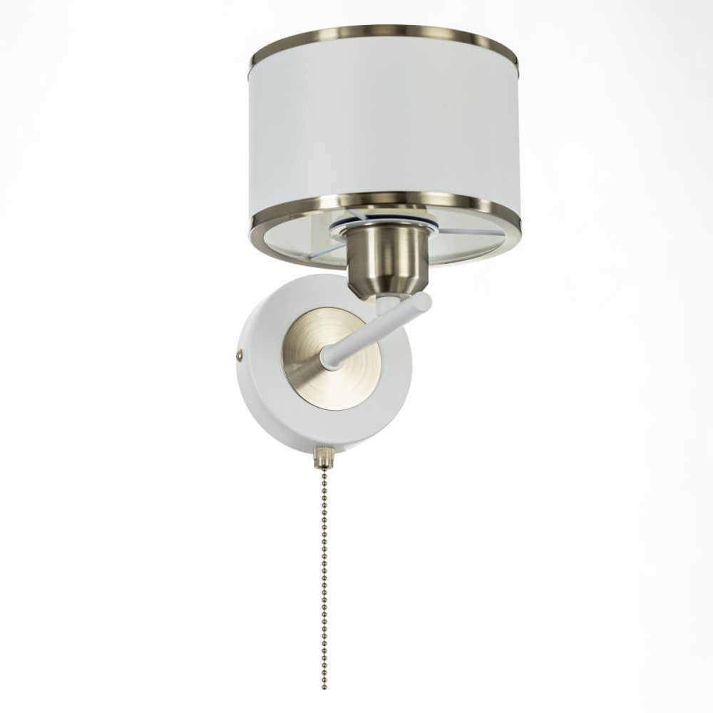 Бра с абажуром и выключателем Белое 21см Citilux ALTON CL421412