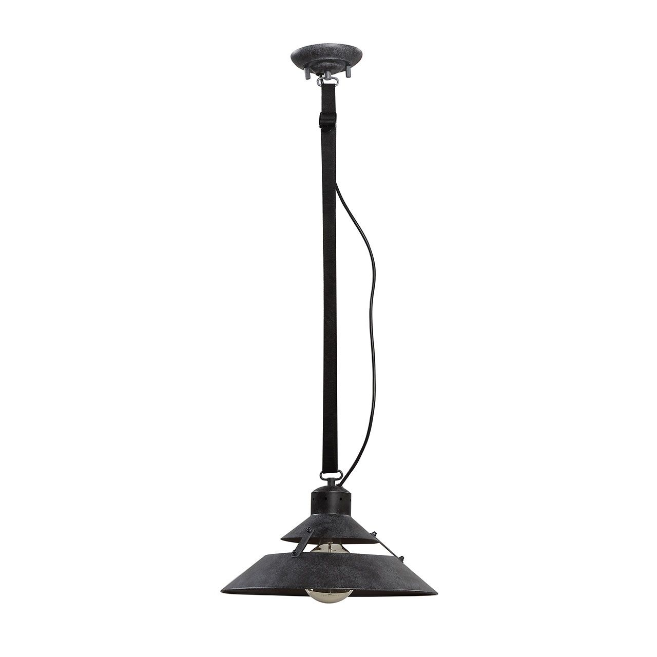 Подвесной светильник Mantra Industrial 5441, диаметр 35 см, чёрный