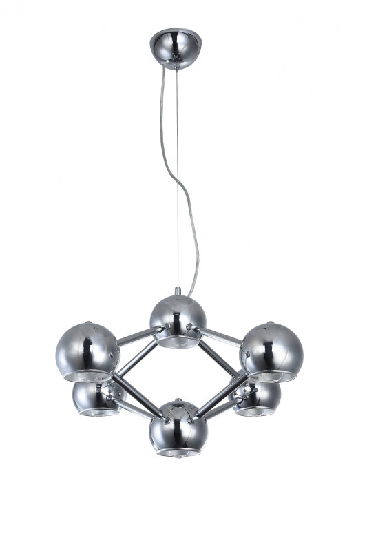 Подвесная люстра  61*160 см, 6*E14 хром, серебро Vele Luce Azore VL5173P06