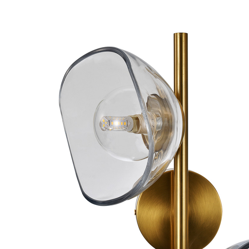 Бра 40 см, Indigo Amore 11051/2W Clear V000522, бронза, 11051/2W Clear