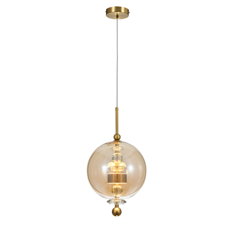 Подвесной светильник 25*25*189 см, LED, 7W, 4000К, Indigo ILLUSIONE V000188L бронзовый, 11055/1P Amber