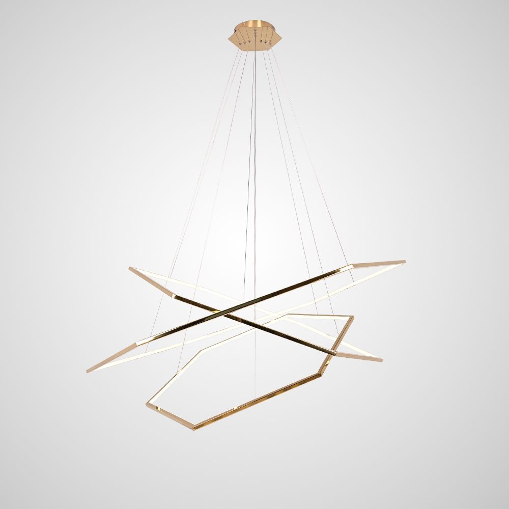 Подвесная люстра Vesanto Cameron Design House D100+120+150 **200 см, 3*LED*77W, 4000K, ImperiumLoft 40.2477, Золотистый