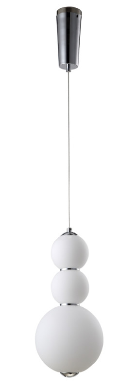 Светильник подвесной 18 см, 1*12W, 3000K, Crystal Lux DESI SP3 CHROME/WHITE Хром