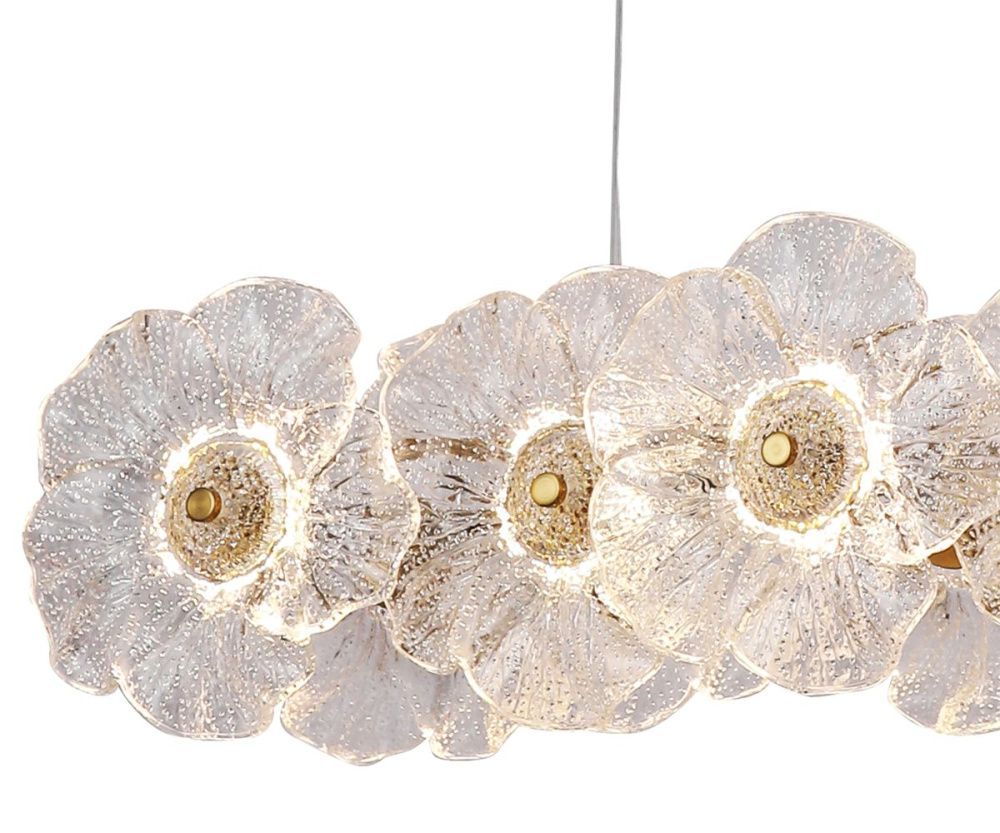 Подвесная люстра 95 см, 28W, 3000K, 6 м2, Kink Light Грея 07601-95L,36, латунь