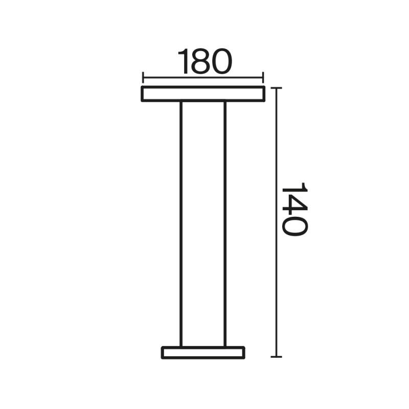 Светодиодный светильник 40 см, 12W, 3000K, Maytoni Wald O420FL-L12GF, графит