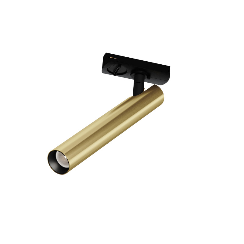 Трековый светильник 3*8,15*23,5 см, LED 6W 4000K 36° Maytoni Technical Focus T UNITY TR141-1-6W4K-M-BS черный и латунь