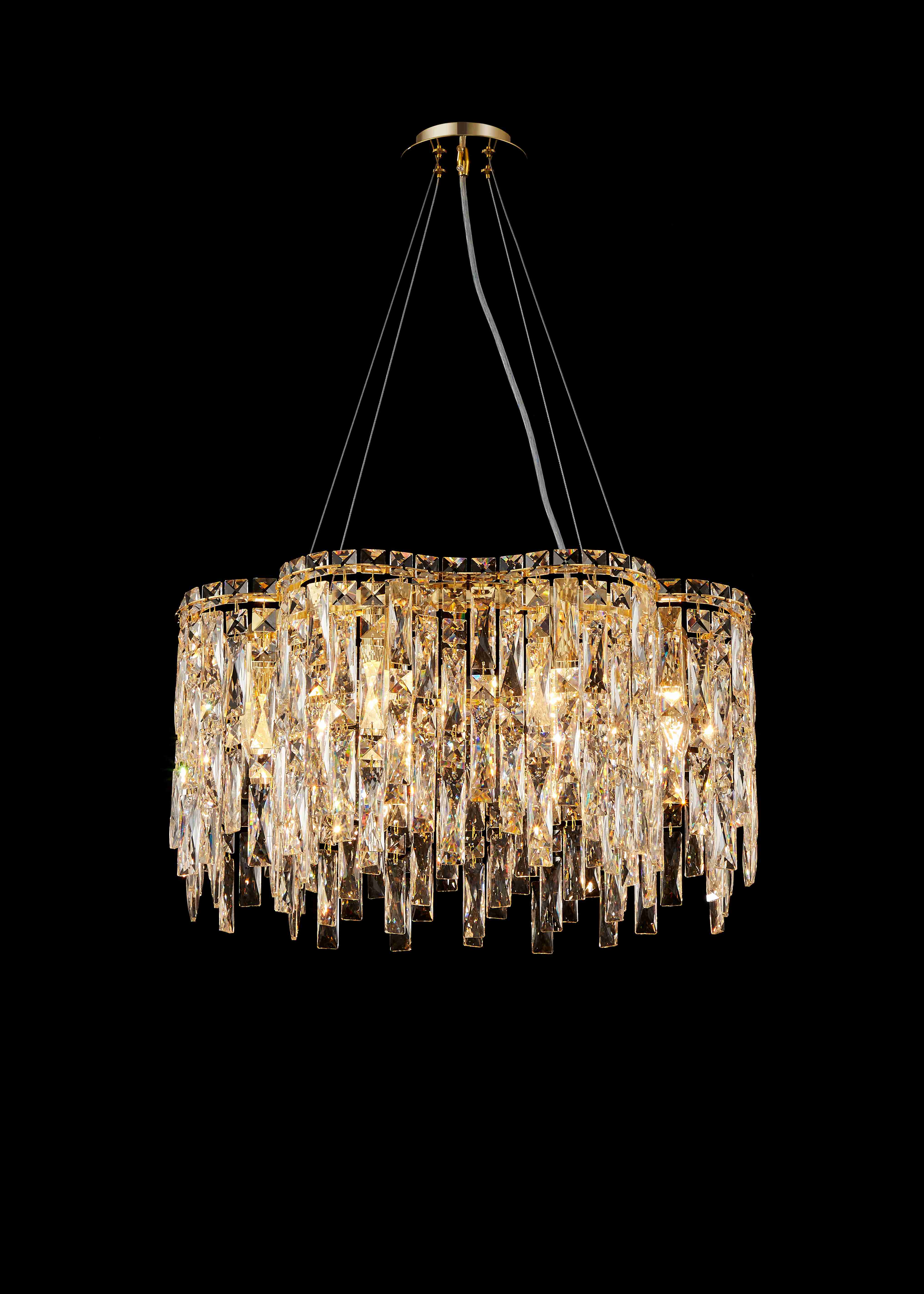 Люстра 600*260, 8*E14, 40W NewRgy Cristallo NW031-ф600*H260 H GOLD, H GOLD