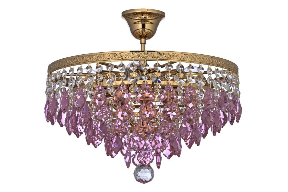 Люстра потолочная *38*32 см, 5*E27*60W, Arti Lampadari Castellana Gold Castellana E 1.3.38.603 G, золотой