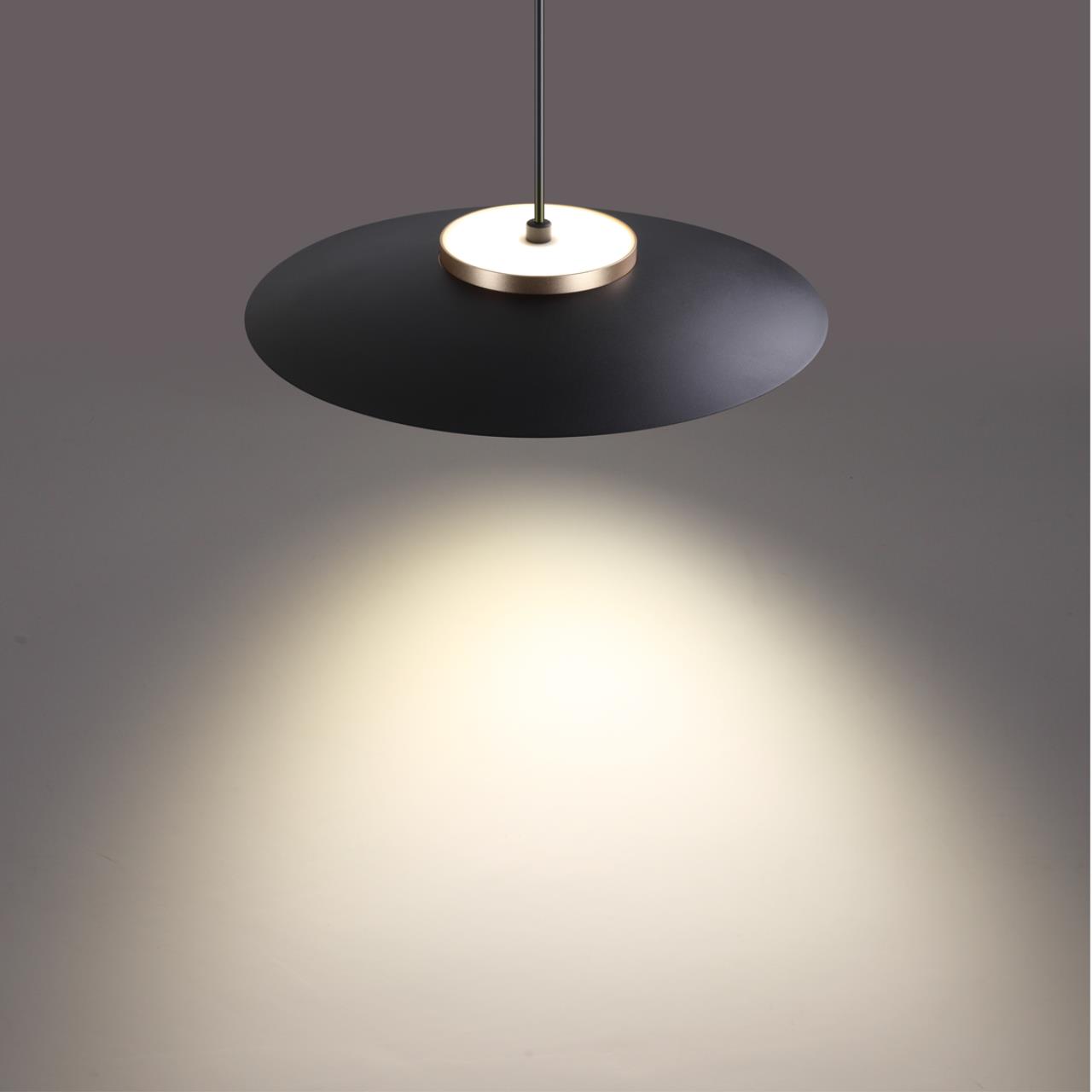 Трековый светодиодный светильник Novotech Pilz 358592, 18W LED, 4000K, черный-золото