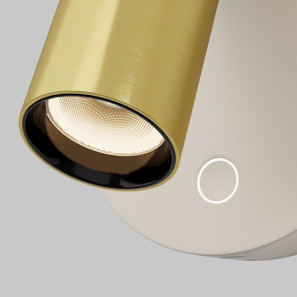 Бра 6,5 см, LED*3W, 3000K, Maytoni Twist C081WL-L3WBS3K, Латунь