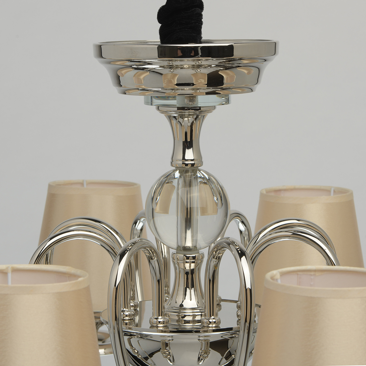 Люстра 80*145 см, 8*E14 никель/прозрачный MW-Light София 355013908