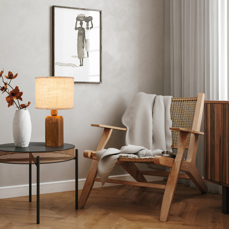 Настольная лампа 55 см, Freya FR5326TL-01W1, дерево