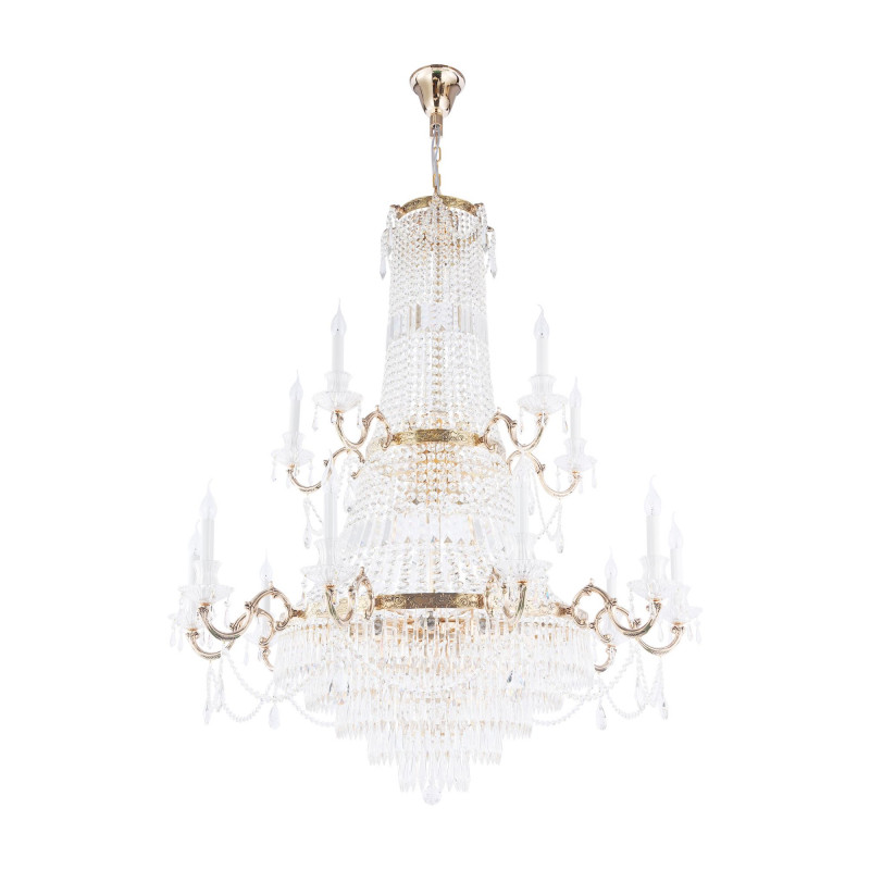 Подвесная люстра Maytoni Palace DIA890-PL-42-G, золото, диаметр 120 см