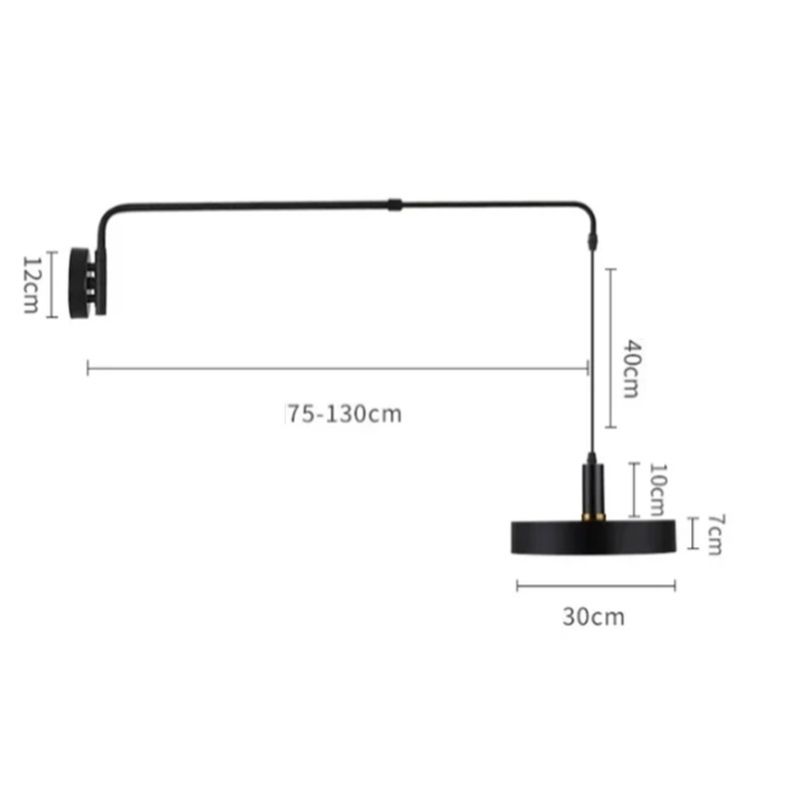 Светильник DZN-5569 ЧЕРНЫЙ  D300/H750-1300/1/E27/40W 24-11