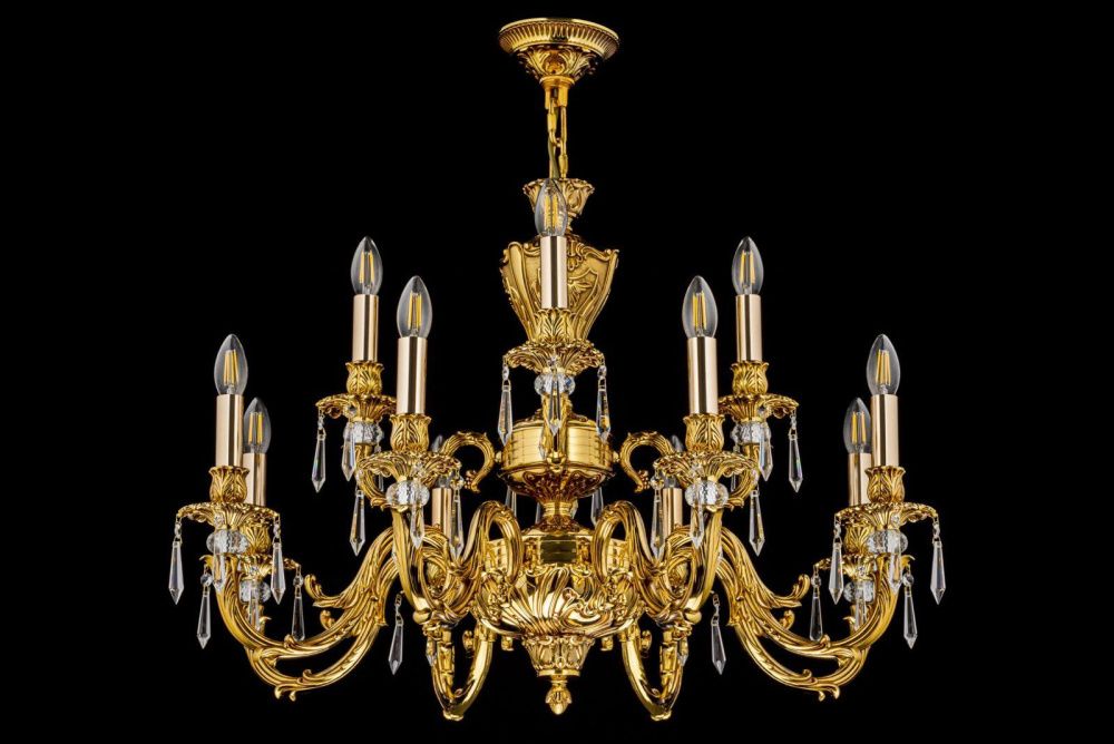 Люстра *83*56 см, 12*E14*40W, Dio D`arte Estrada Estrada E 1.1.12.600 G, Золото