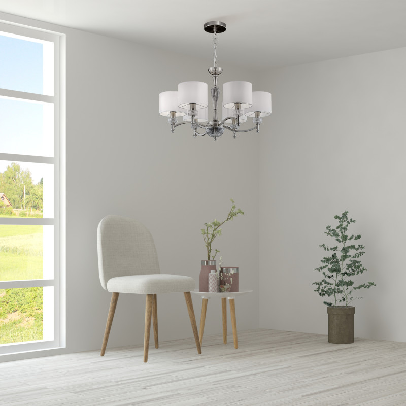 Подвесная люстра Maytoni Alicante MOD014CL-06N, белый, диаметр 70см
